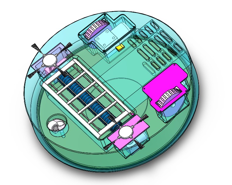 家用地面清洁机器人扫地机器人3d图纸+说明+CAD 扫地机器人sw模型