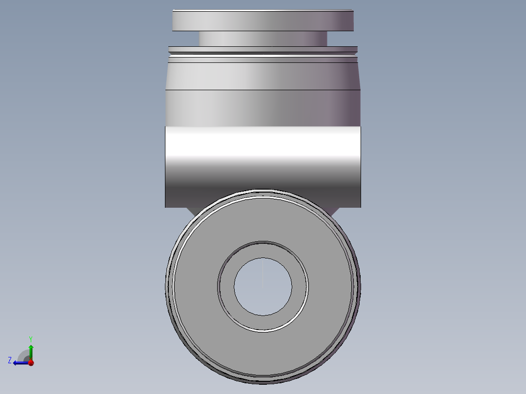 气动接头-T型三通APEW10-8（10变8）右视图