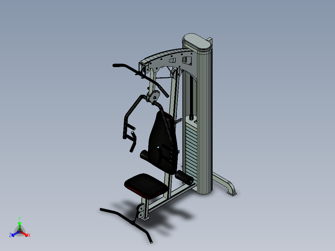 多功能健身正等轴测图