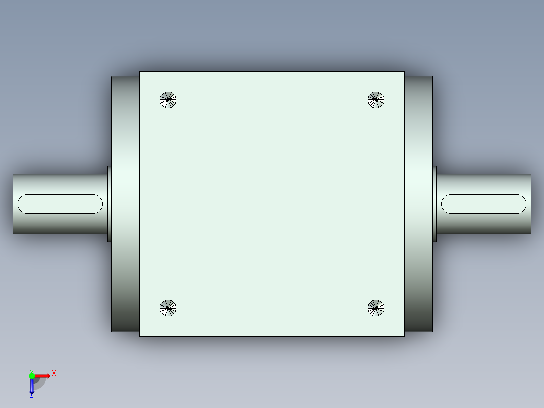 换向器PW140双轴 PGH115T-L2 19-70-90-M6.stp俯视图