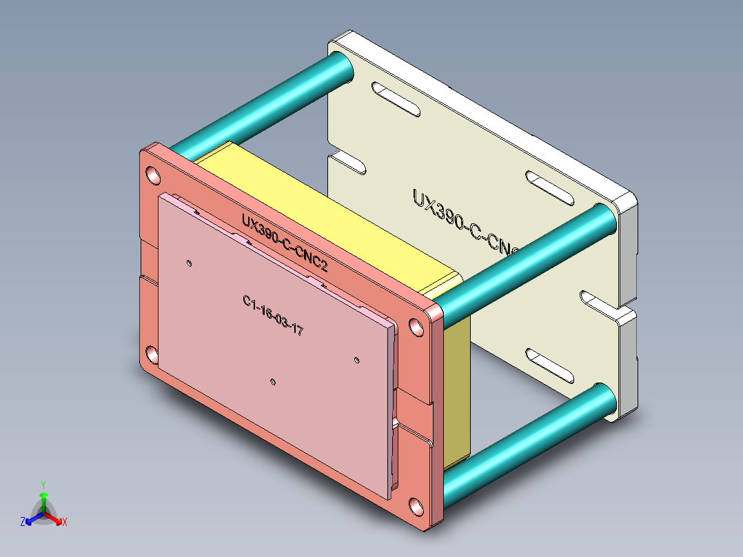 UX390-C-CNC2-0406正等轴测图