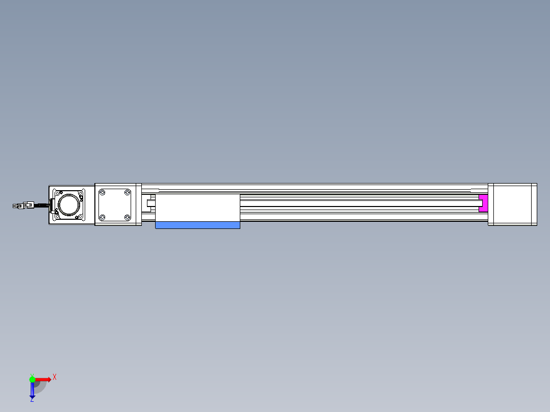 威洛博LB.GB同步带传动--欧规系列GB8-L96-S500-BL-P40俯视图