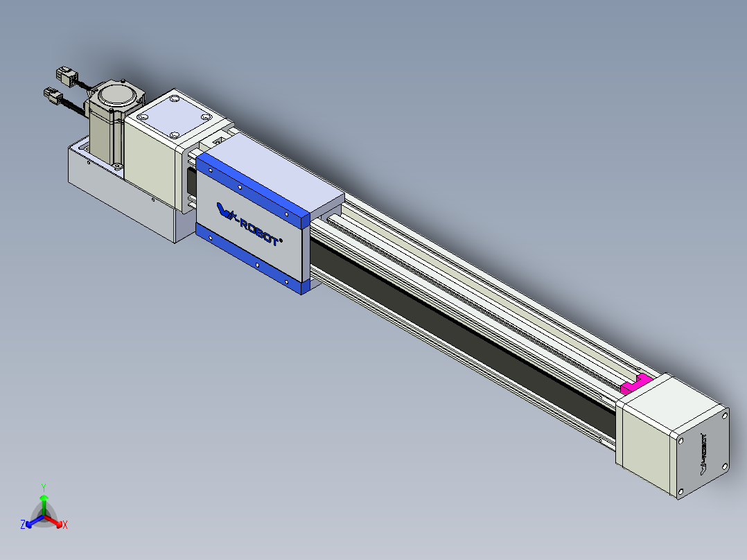 威洛博LB.GB同步带传动--欧规系列GB8-L96-S500-BL-P40正等轴测图