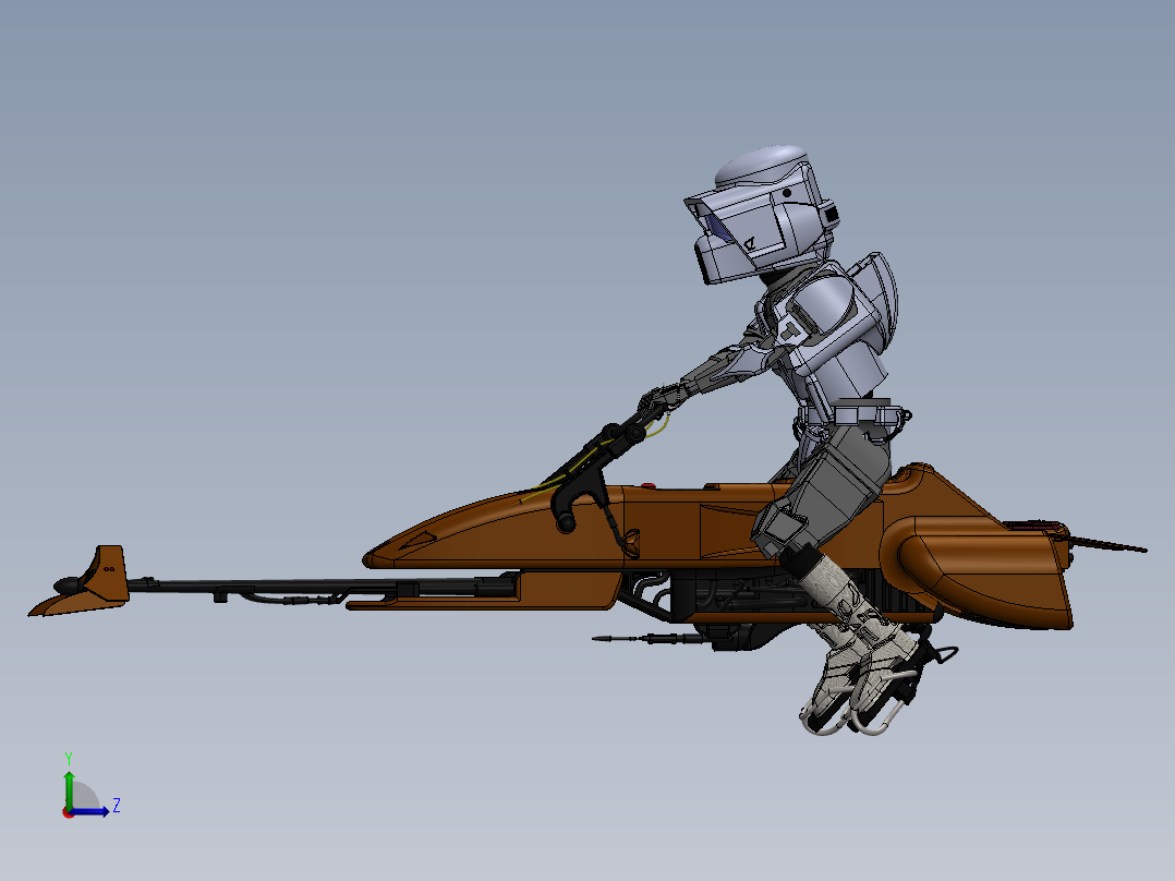 斯考特骑兵自行车星球大战左视图