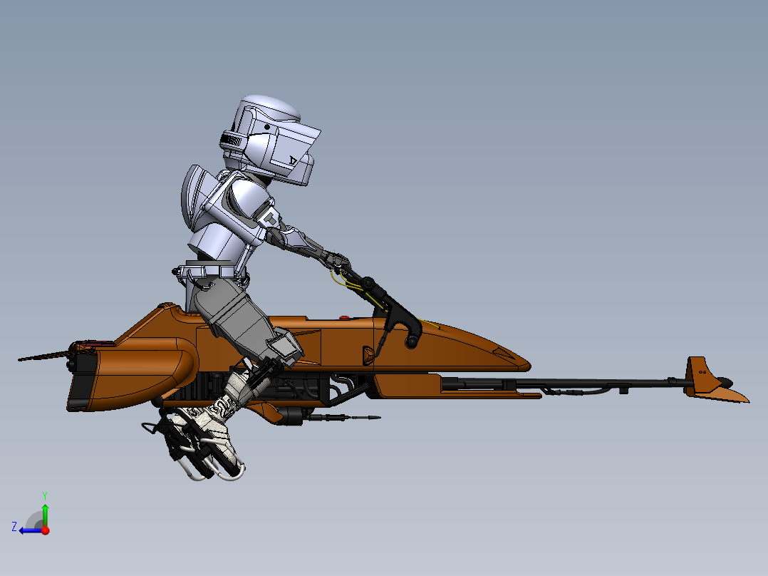 斯考特骑兵自行车星球大战右视图