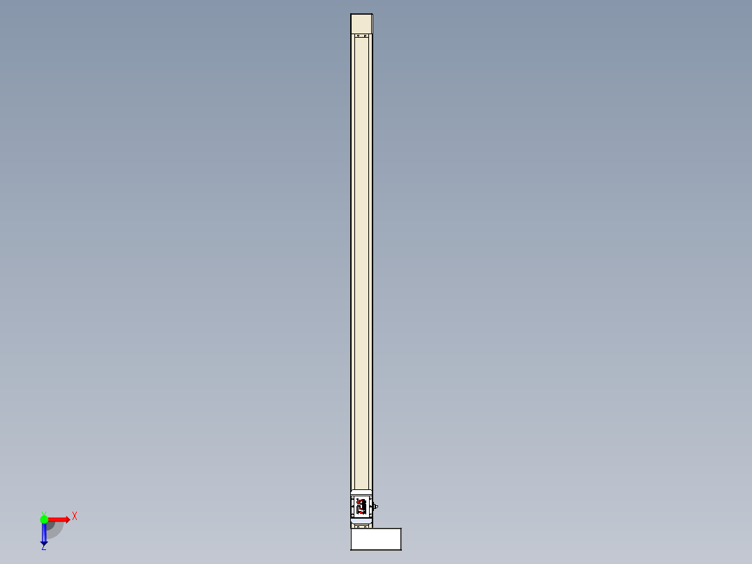 同步带全封闭直线模组TPA-HCB-65S-90-L1300-MR-C-P10-N3俯视图