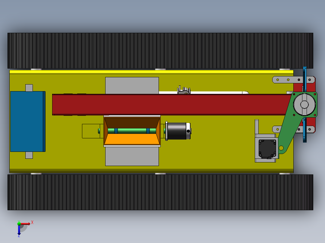 树苗种植机俯视图