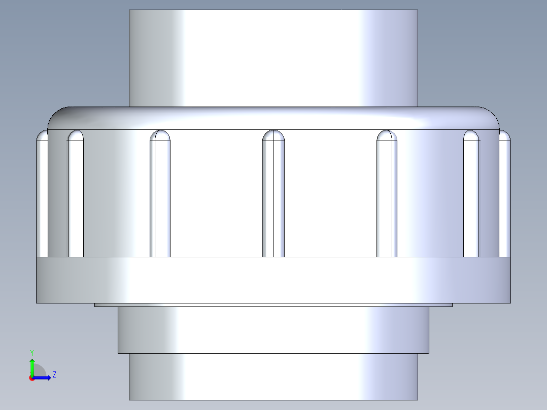 聚氯乙烯配件30-Sch80_Union T375_FPTxFPT_858-375-007_0.75in左视图