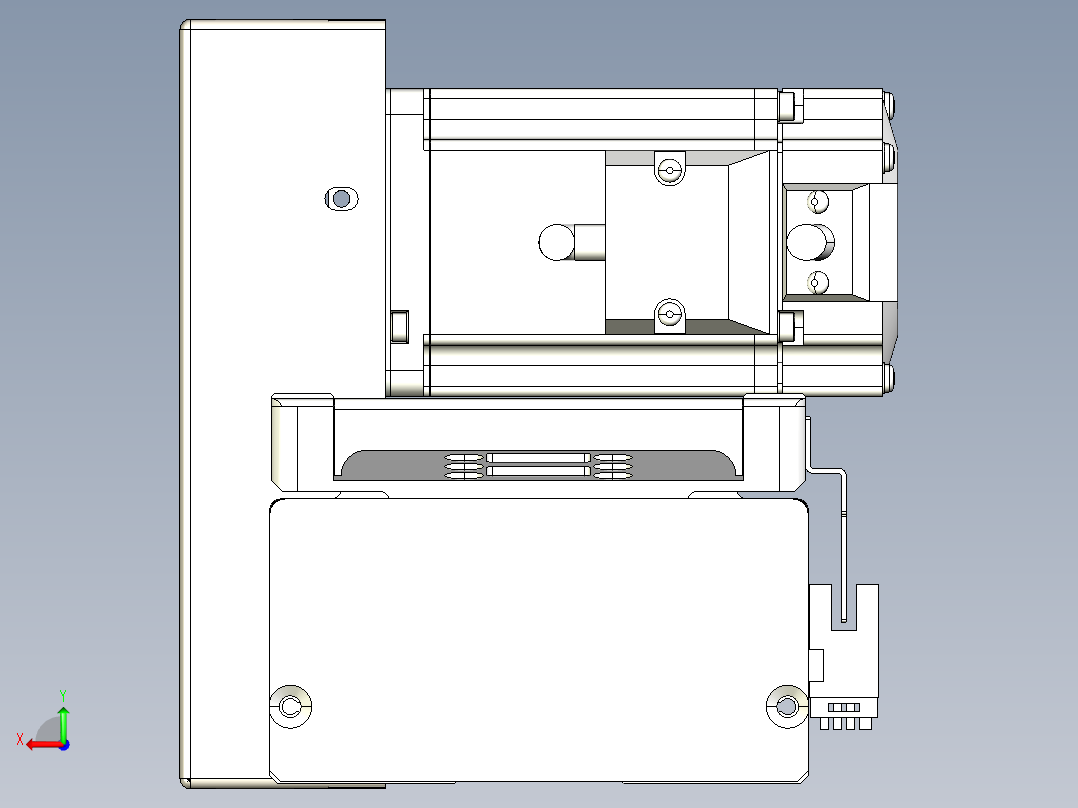 同步带全封闭直线模组TPA-HCB-105D-90-L1250-RU-C-P20-N3后视图