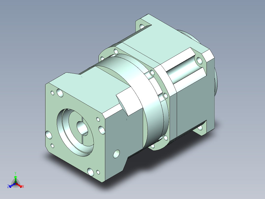 直齿孔PLX220-L2 35-114.3-200-M12.stp正等轴测图