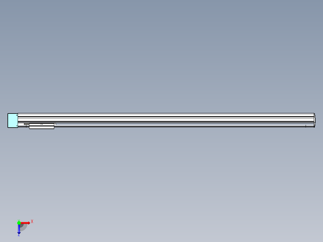 VF丝杆传动-一般环境VF14-Lxx-C-S1400-BL-ZP40-C3俯视图