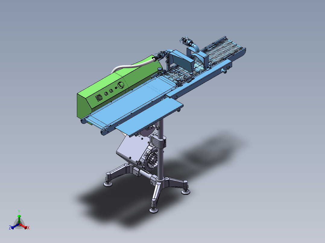 排料输送机sw20正等轴测图
