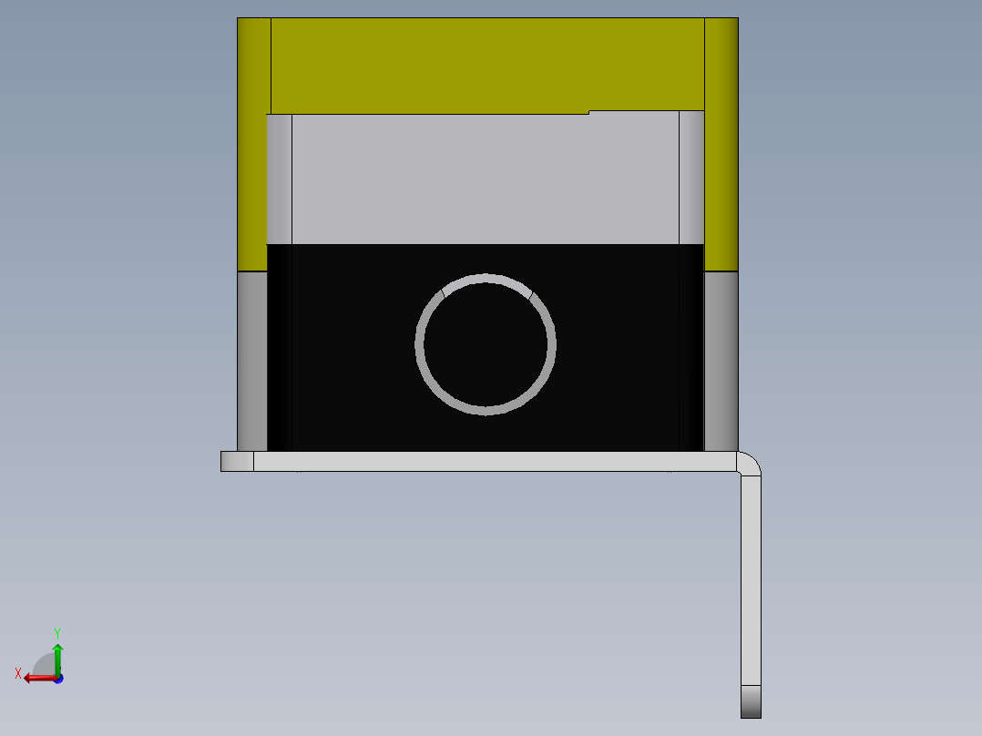 二孔按钮盒组件（施耐德）后视图