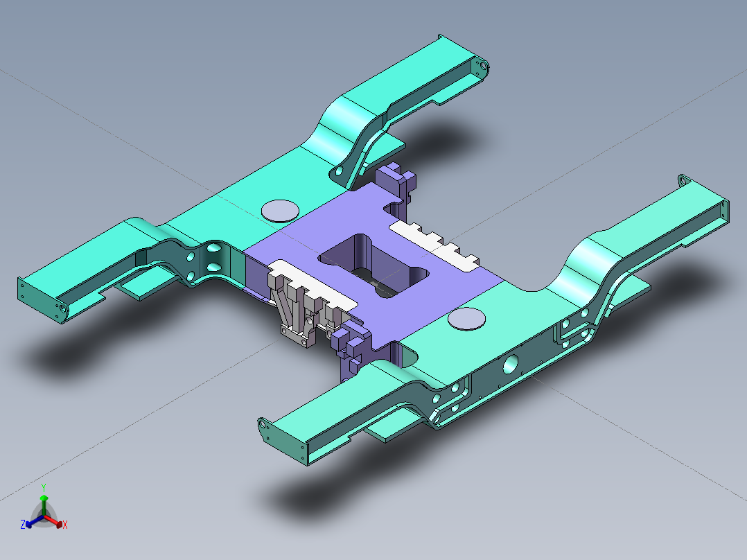 高铁、地铁转向架正等轴测图