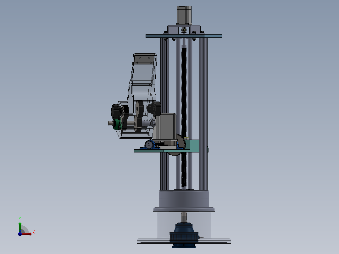 立柱机器人前视图