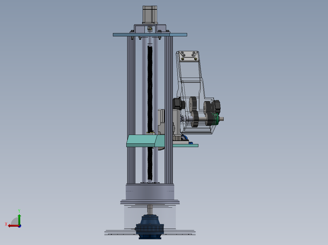立柱机器人后视图