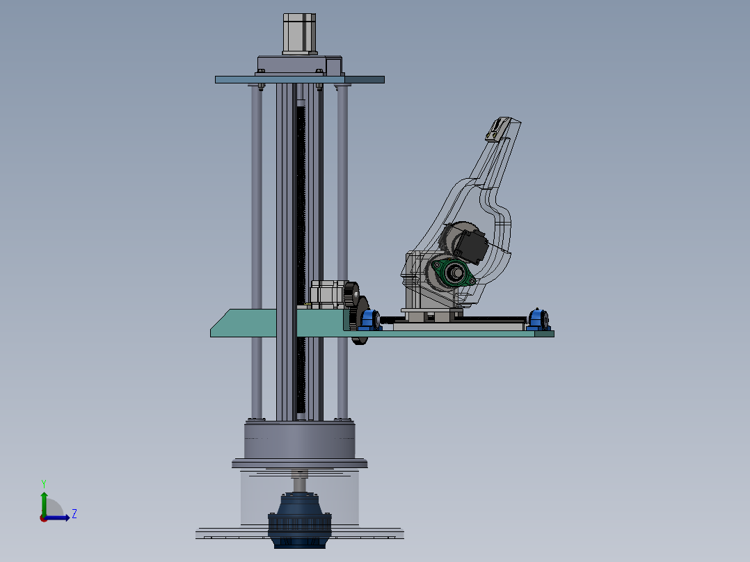 立柱机器人左视图