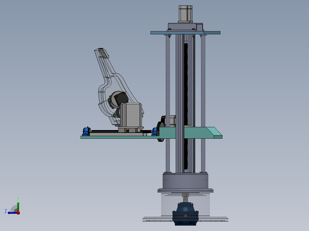 立柱机器人右视图