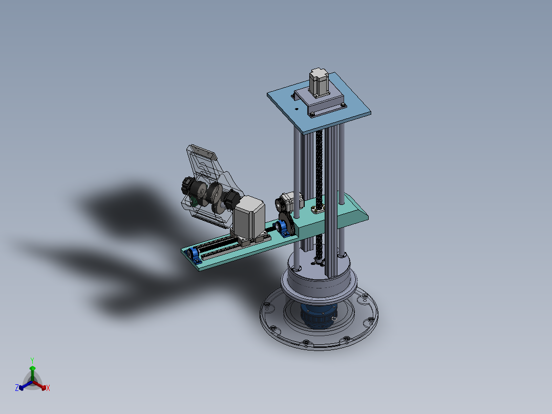 立柱机器人正等轴测图