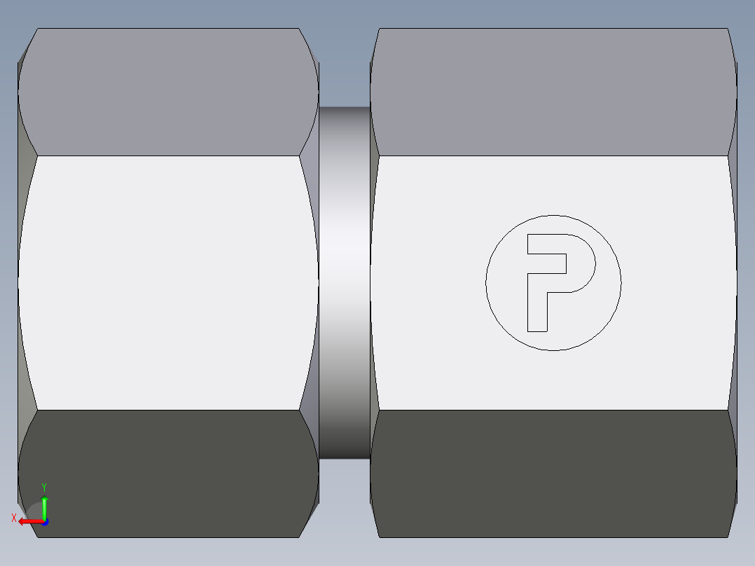 卡套式工业通用硬管接头EO_Swivel_connector_GAI16ZSM71后视图