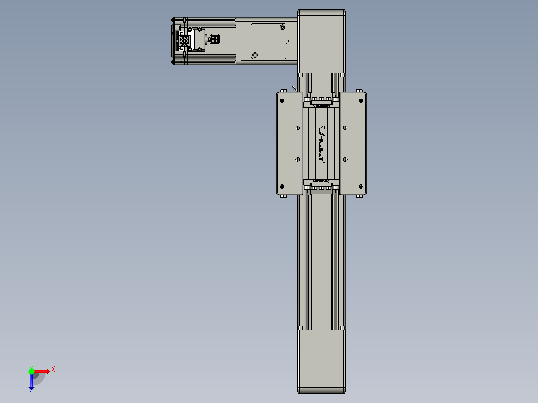 威洛博直线电机模组EB6-L140-S150-L-P40-MS3俯视图