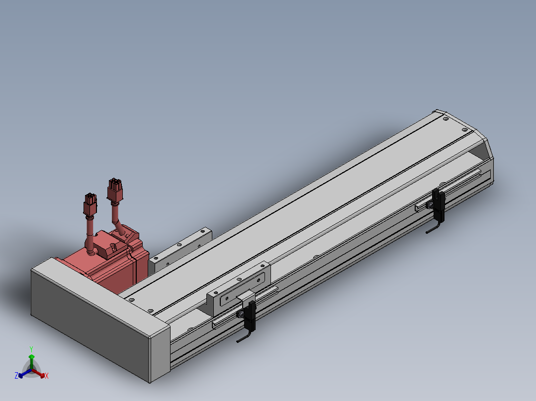 精密模组MY120-T10-300L-BR-P20B-C4-C正等轴测图
