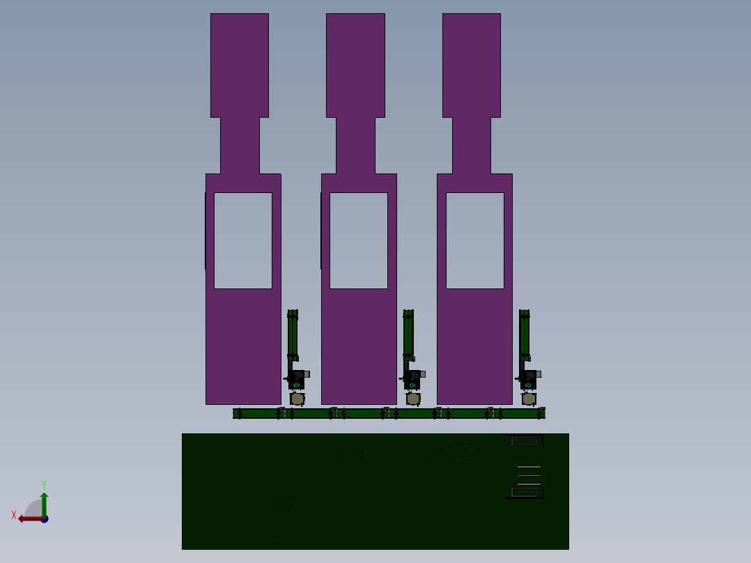 注塑检测包装自动流水线总图后视图