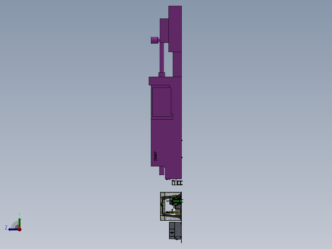 注塑检测包装自动流水线总图右视图