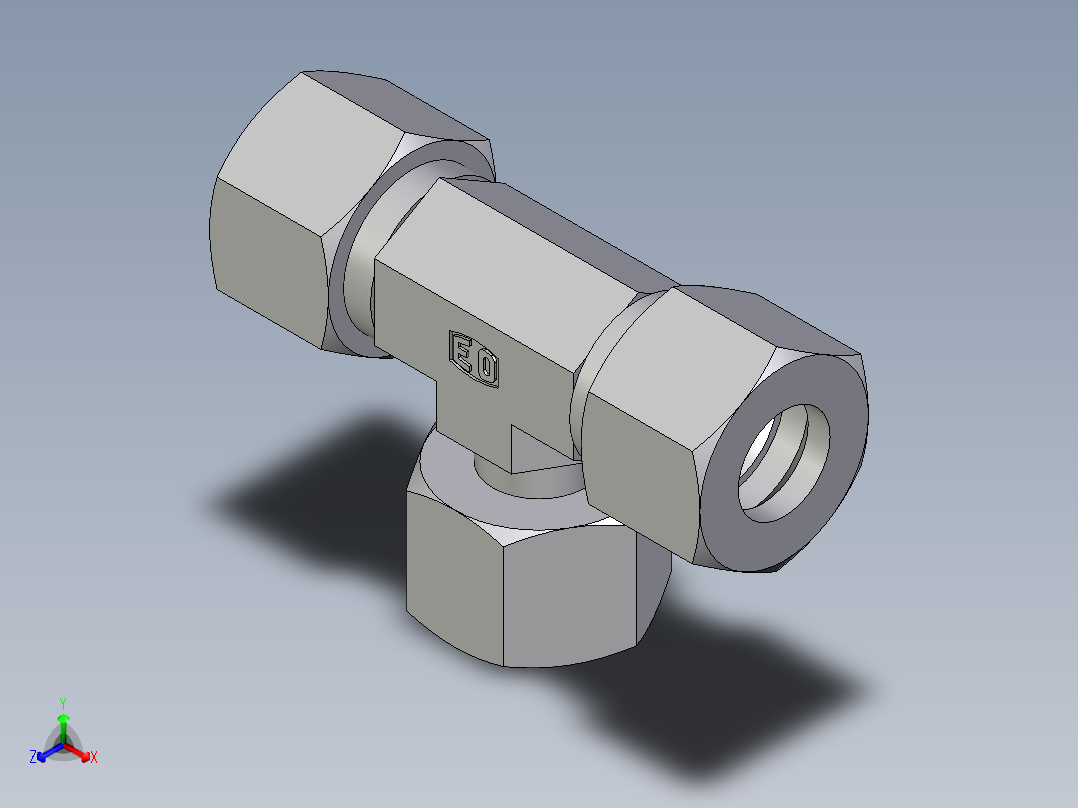 卡套式工业通用硬管接头EO_Standpipe_branch_tee_EVT12LCF