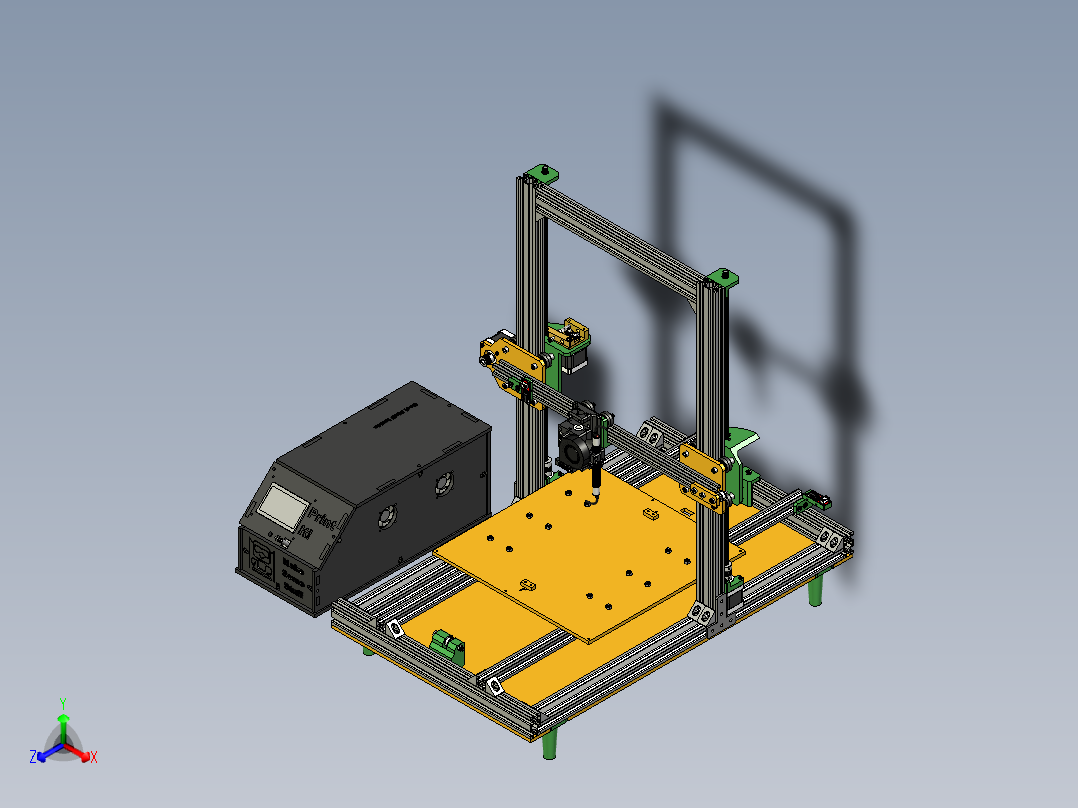 Cairo30 3D 打印机正等轴测图