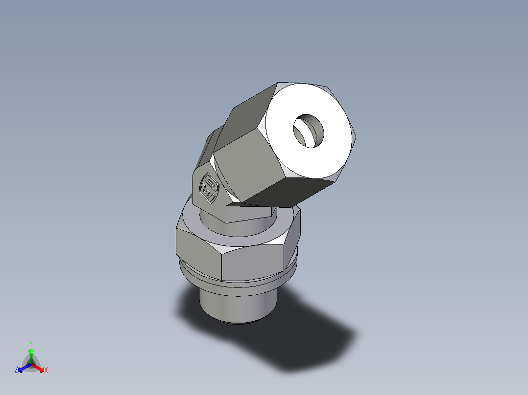 卡套式工业通用硬管接头EO_Adjustable_locknut_45_deg_elbow_VEE06ZSRCF