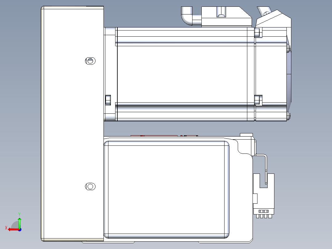 同步带全封闭直线模组TPA-HCB-110D-90-L1850-LU-C-P40-N3后视图
