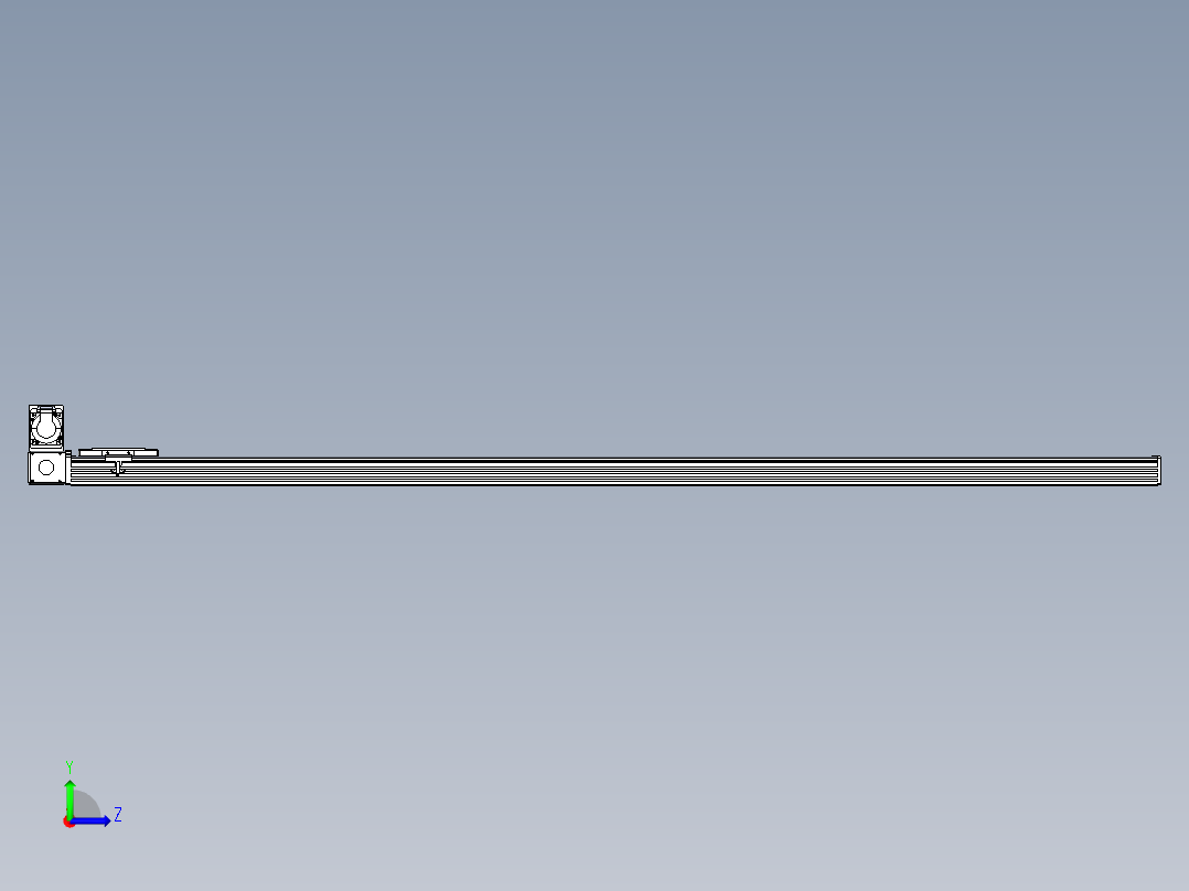同步带全封闭直线模组TPA-HCB-110D-90-L1850-LU-C-P40-N3左视图