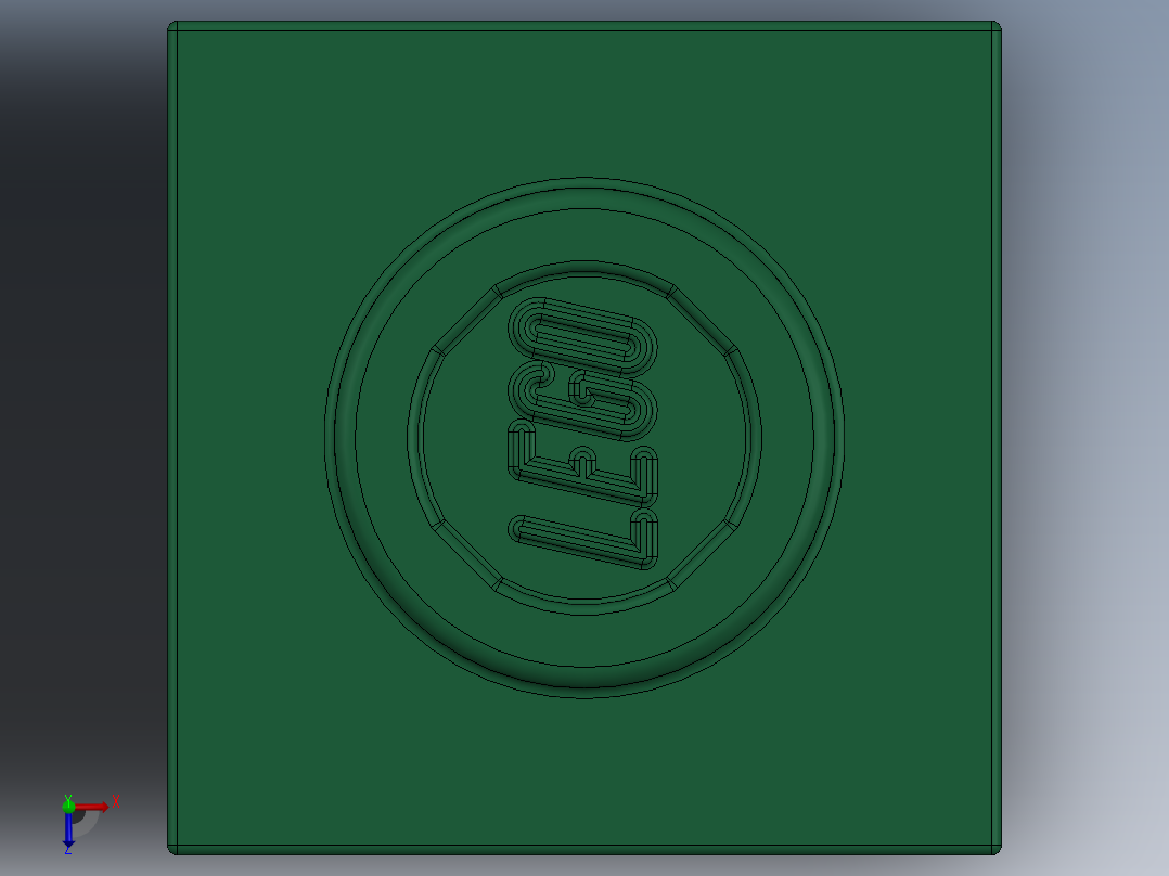 乐高机械组积木（横梁）-4522678 - 6541 Dark Green Technic Brick 1 x 1 with Hole俯视图