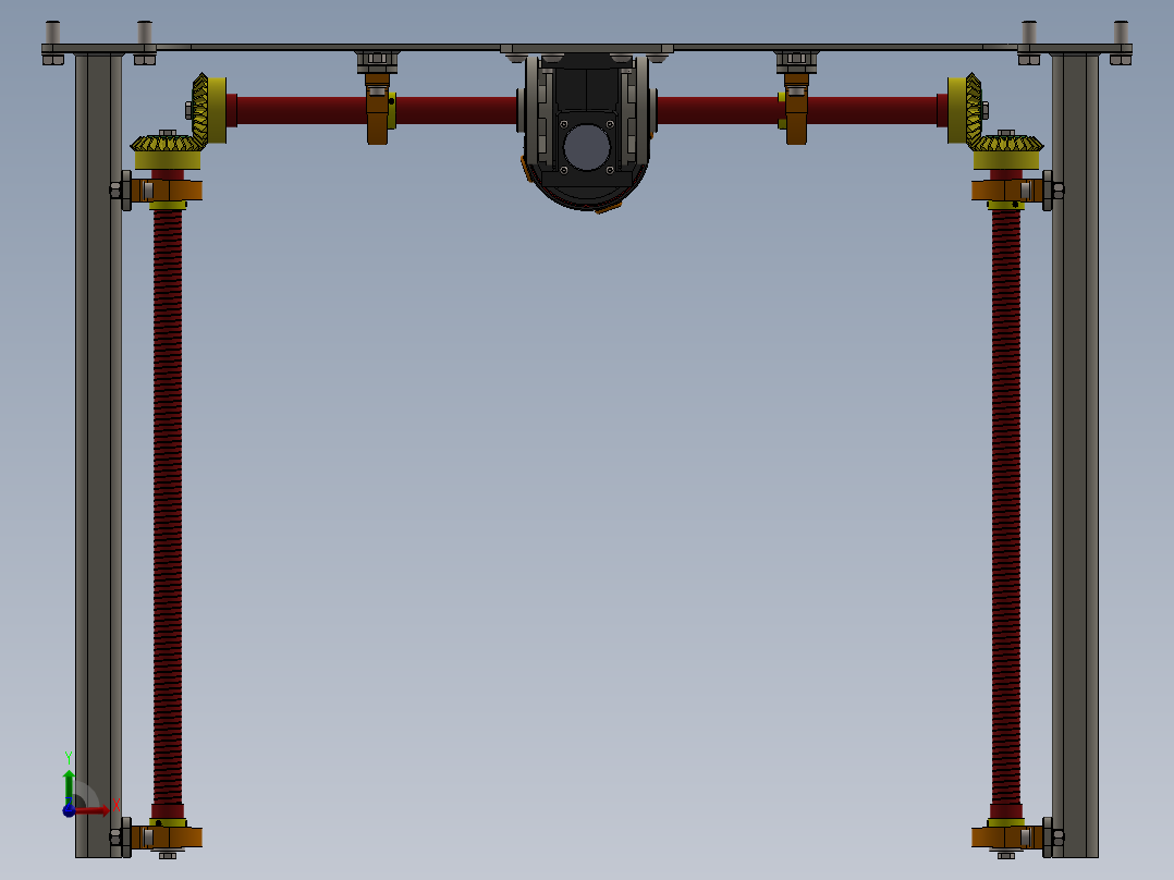 蜗轮箱齿轮电动机升降机sw21可编辑前视图