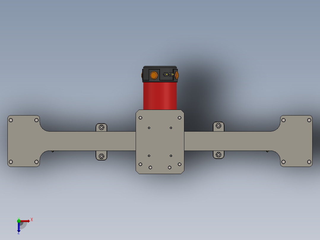蜗轮箱齿轮电动机升降机sw21可编辑俯视图