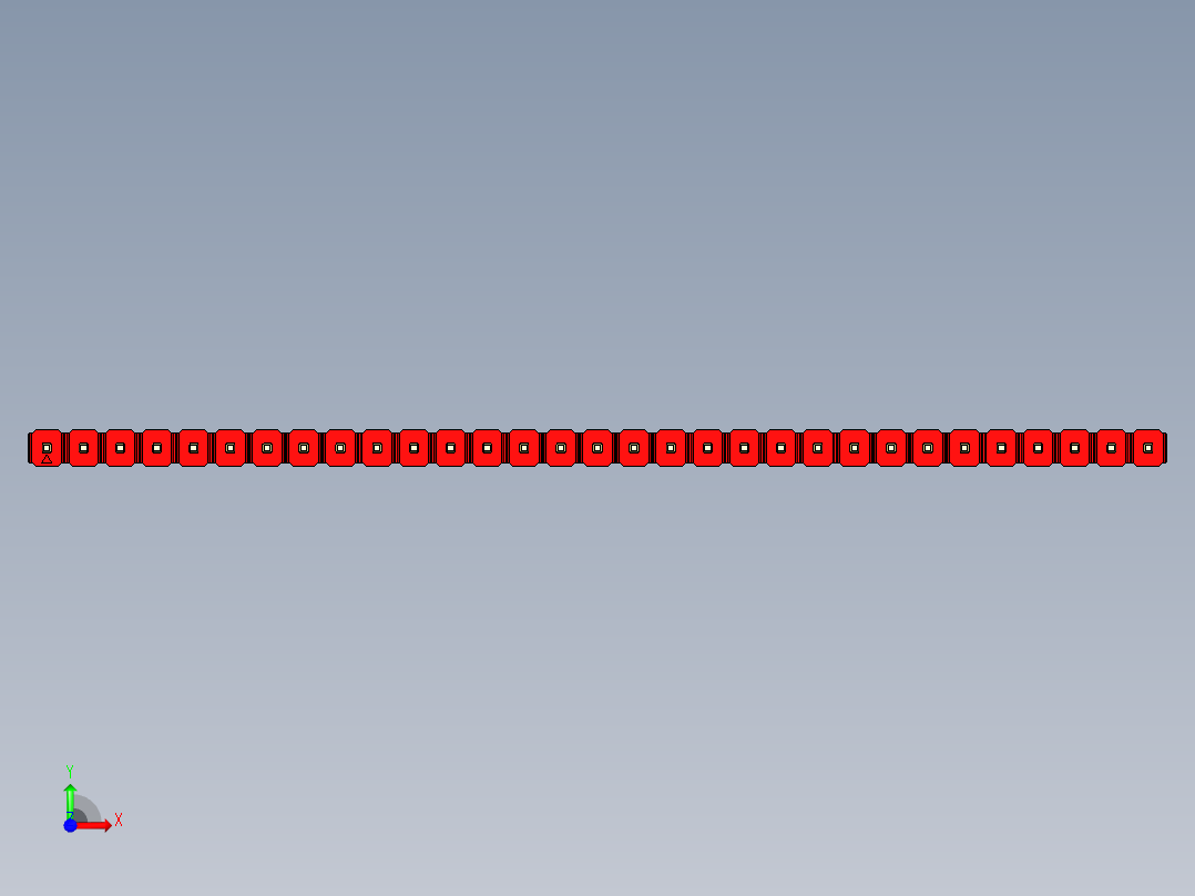 彩色公头100mil（2.54mm）系列-DS1021_red_1x31p_100mil_Type5_rev1.0前视图
