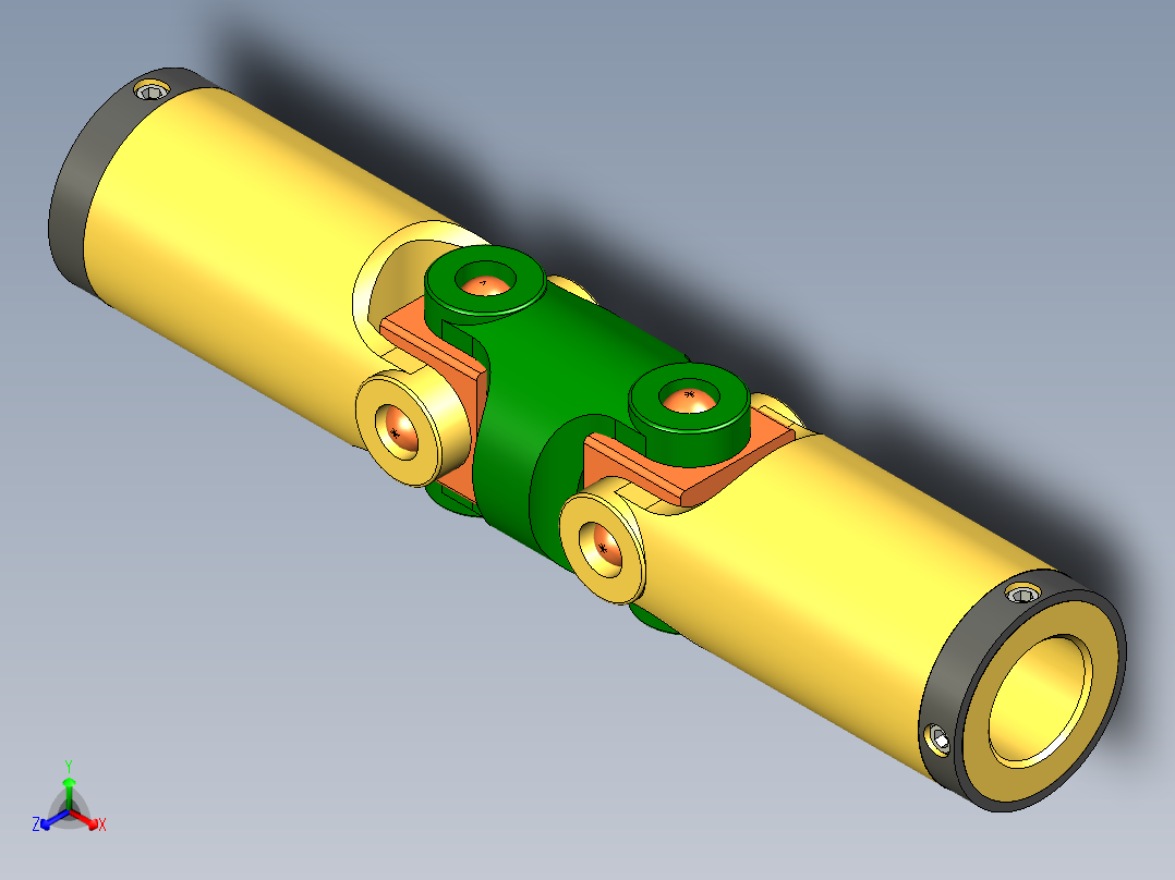 双万向节正等轴测图