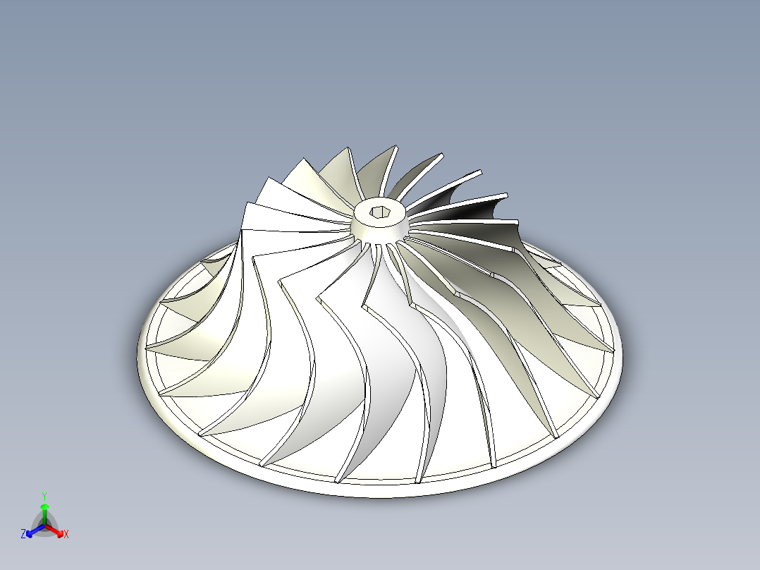 喷气发动机压缩机叶片---模型格式为 stp