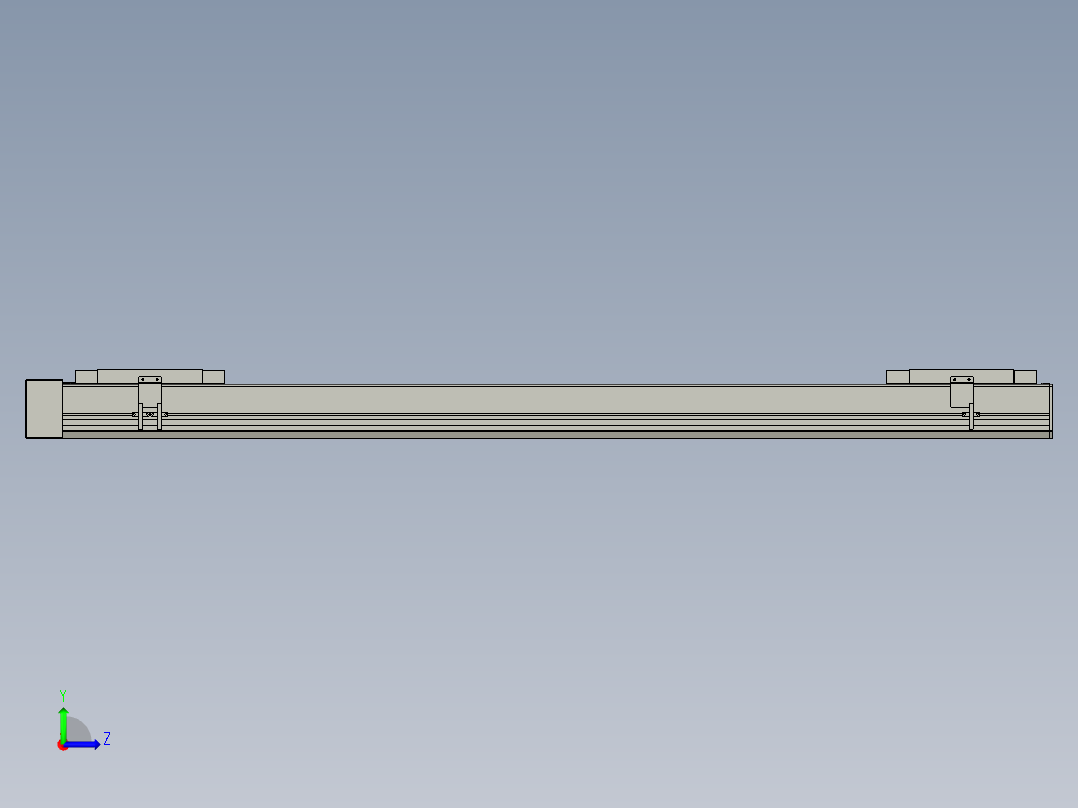 直线模组LHC17-S1200-R设计图纸左视图