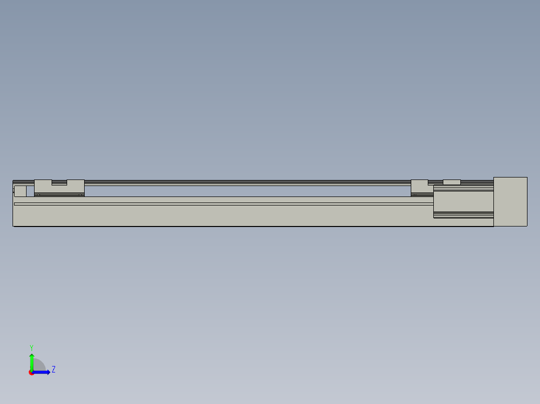 直线模组LHA6-S450-R-100W(16丝杆)设计图纸左视图