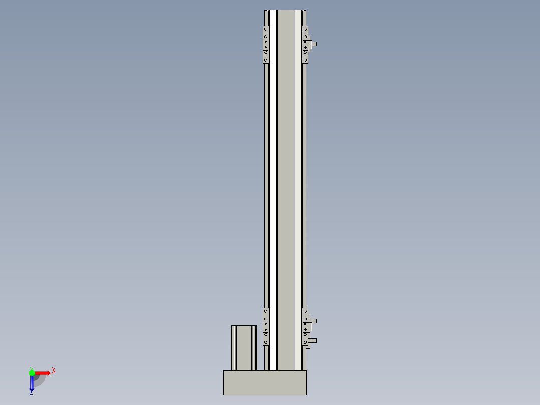 直线模组LHA6-S450-R-100W(16丝杆)设计图纸俯视图