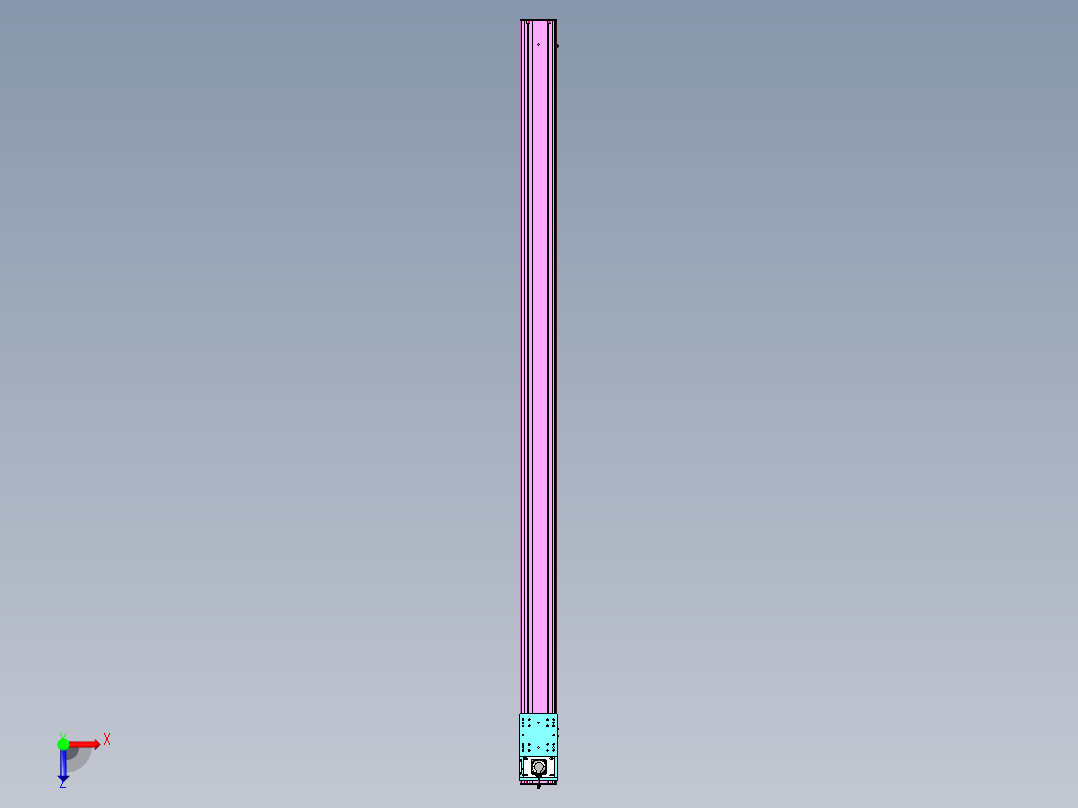 东锦齿条传动DH210G-L167-S3950-BU-减速机+P750W俯视图