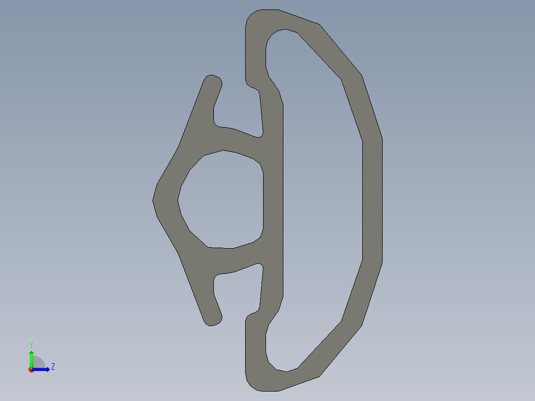 型材-BR 6 SLOT RUBBER SEALING STRIP 3842524623.STEP左视图