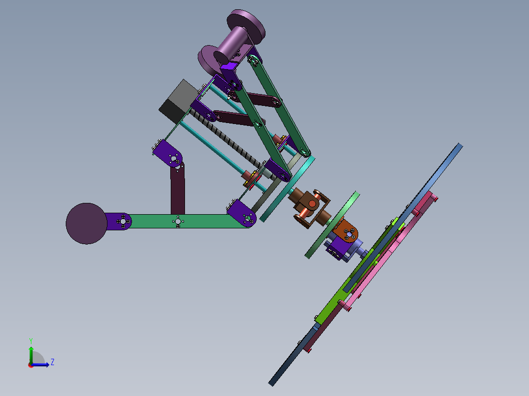 管道清扫机器人机械结构及控制系统设计（三维SW+CAD图纸+说明）左视图