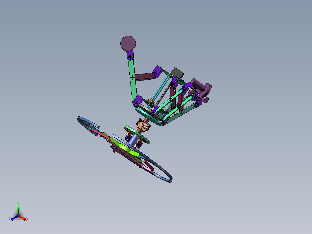 管道清扫机器人机械结构及控制系统设计（三维SW+CAD图纸+说明）正等轴测图