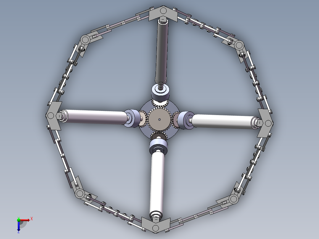 旋转机器俯视图