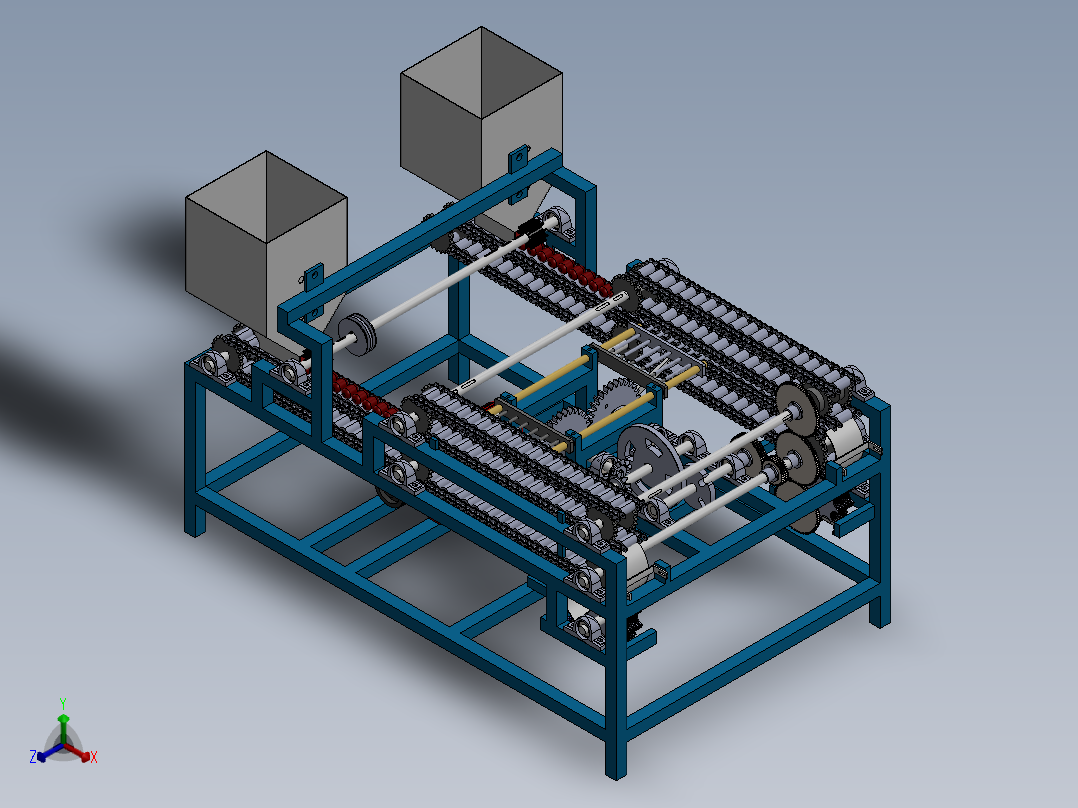 大枣去核机设计三维图SolidWorks正等轴测图