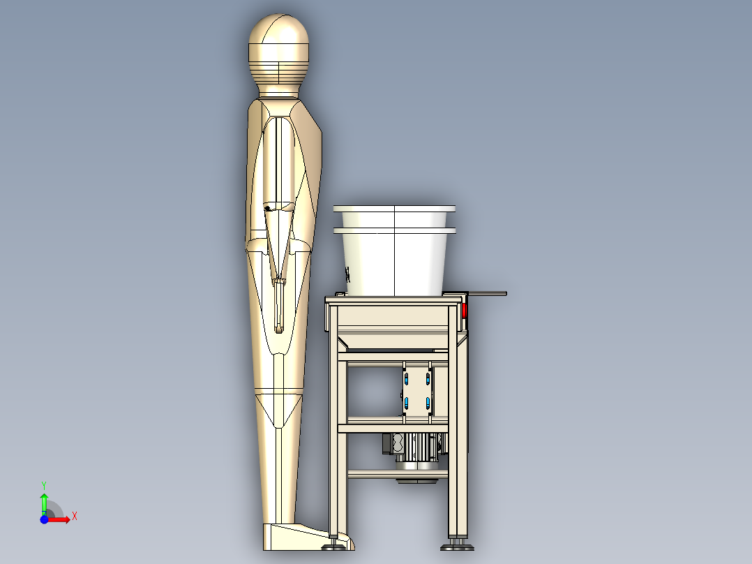 斗式滚筒输送机roller-conveyor-stp前视图