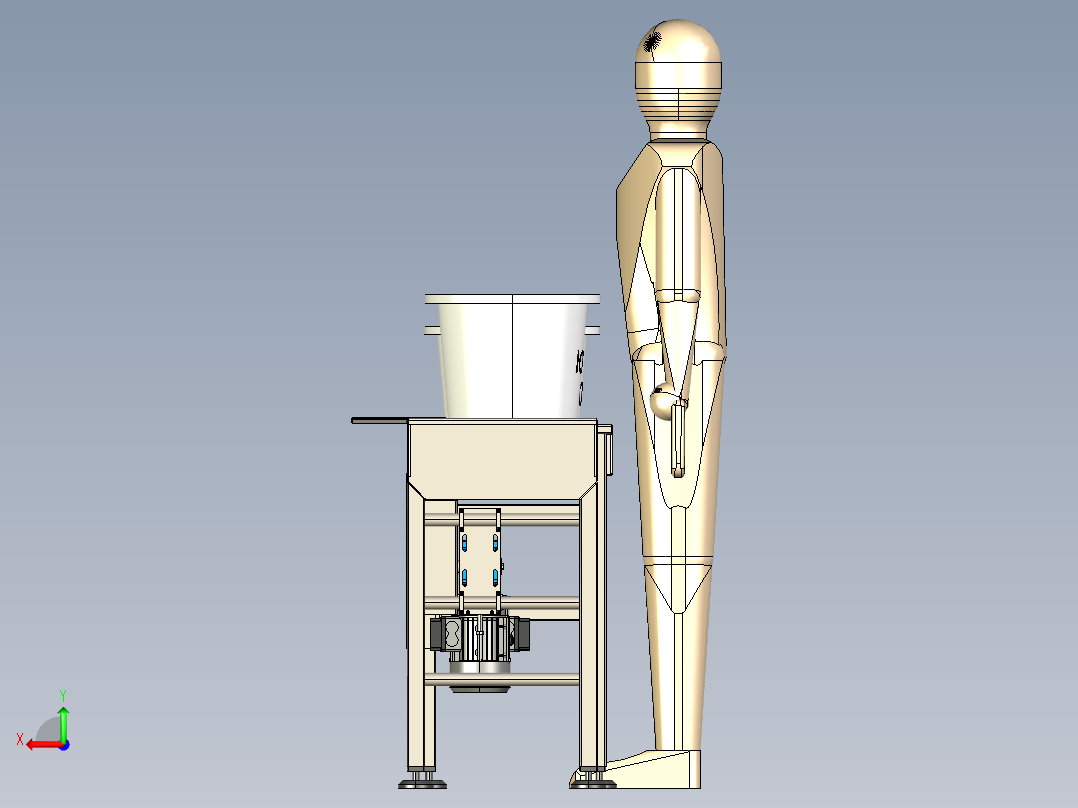 斗式滚筒输送机roller-conveyor-stp后视图